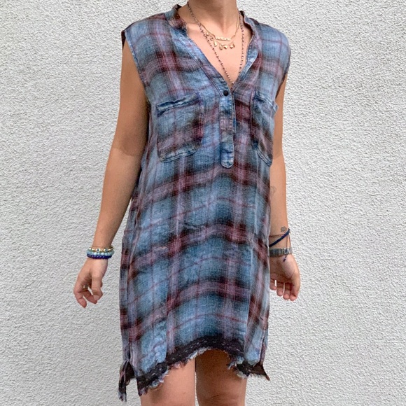 Blue Life Dresses & Skirts - TRU BLU SHORT SLEEVE TUNIC- ONE OF A KIND